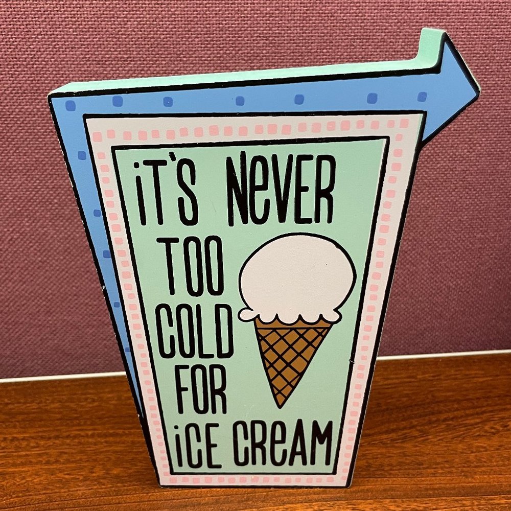 Ice Cream Wood Decor Signs (2)